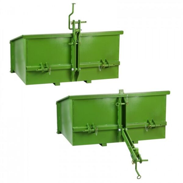 Matereal Tech Benne 3 points pour tracteur - dispositif de bascule - 1200 S vert - vue 4