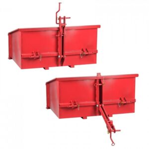 Matereal Tech Benne 3 points pour tracteur - dispositif de bascule - 1200 S rouge - vue 4