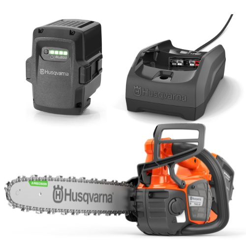 Husqvarna Pack tronçonneuse à batterie HUSQVARNA T542iXP + QC250 + BLi200